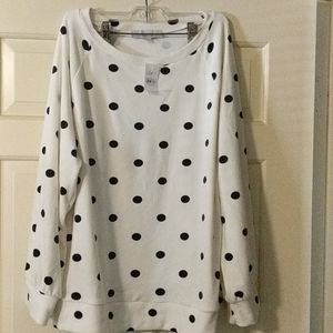 Loft polka dot sweatshirt